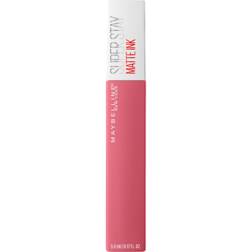 Maybelline Superstay Matte Ink Longlasting Liquid Warm Lipstick Up to 12 Hour Wear, Non Drying 175 Ringleader, Blush Pink, 32 ml