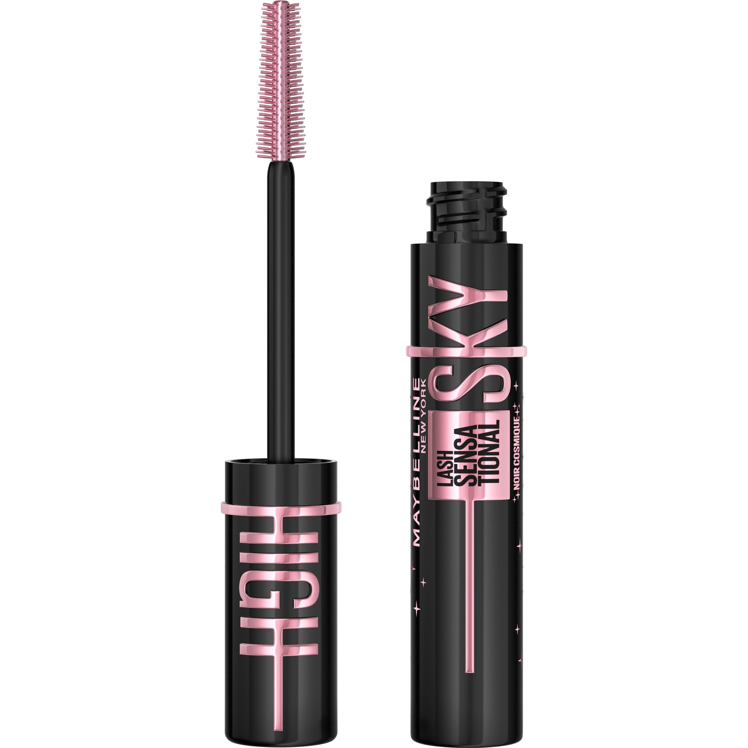 Maybelline Lash Sensational Sky High Volumising & Lengthening, Flake-Free Formula, Infused with Bamboo Extract, Cosmic Black
