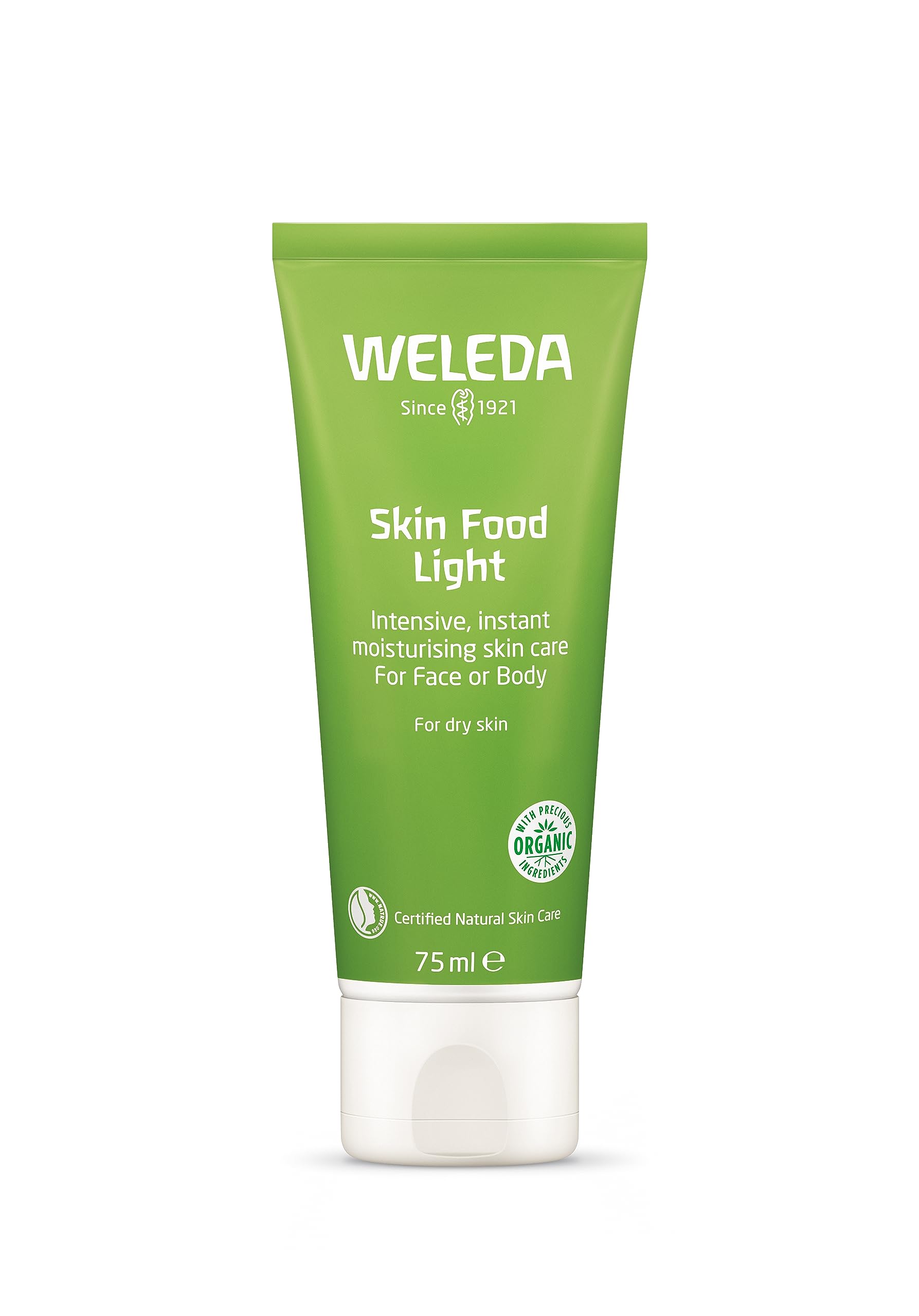 Weleda Skin Food Light, Dry Skin Moisturiser, Moisturising Cream & Primer, Face & Body, For Men & Women, Multiple Uses, 100% Certified Natural, Organic, 75ml