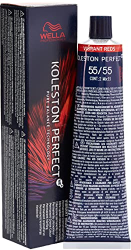 Wella Koleston Perfect ME+ Vibrant Reds Permanent Hair Colour, No. 55/55 Brown Intense Claro Intense Mahogany, 0.66 kg, 60 ml