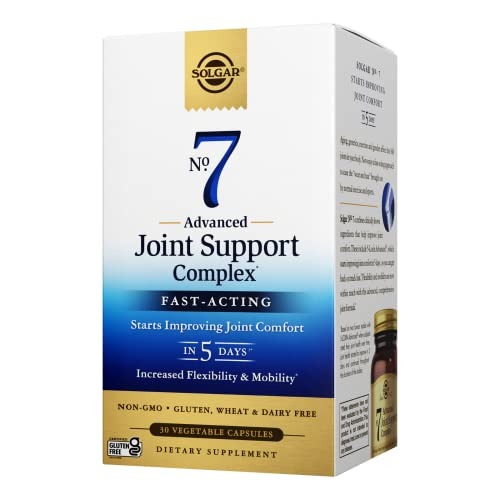 Solgar 7 Vegetable Capsules - Supports Mobility, Flexibility - Aids Release of Joint Enzymes - With Collagen and Vitamin C ,30 Count (Pack of 1)