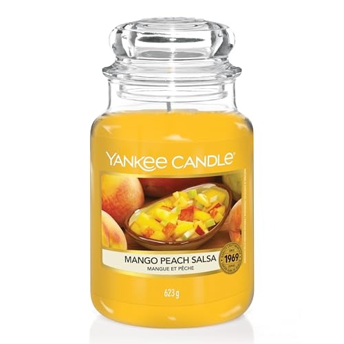 Yankee Candle Scented Candle, Mango Peach Salsa Large Jar Candle, Long Burning Candles: up to 150 Hours, Perfect Gifts for Women