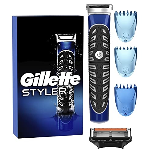 Gillette 4-in-1 Men's Precision Beard and Body Trimmer with 1 ProGlide Blade and 3 Comb