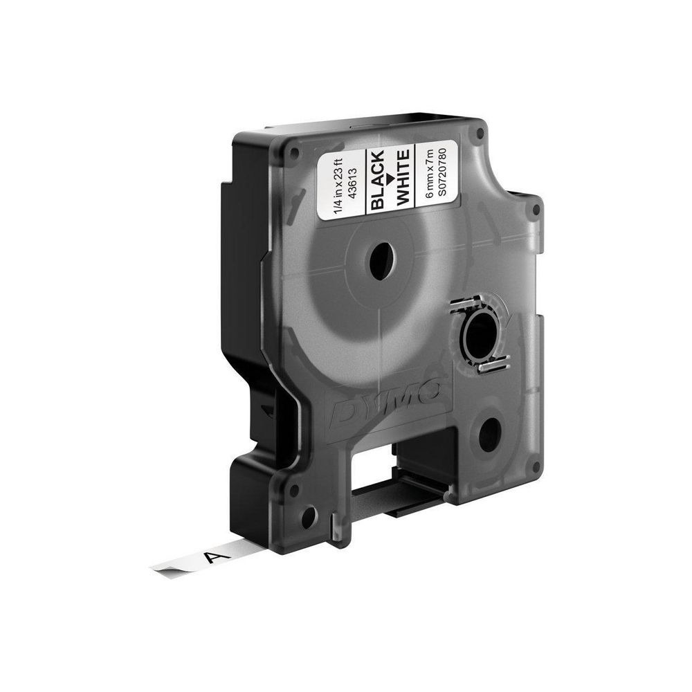 Dymo D1 Standard Black on White 6mm Black o