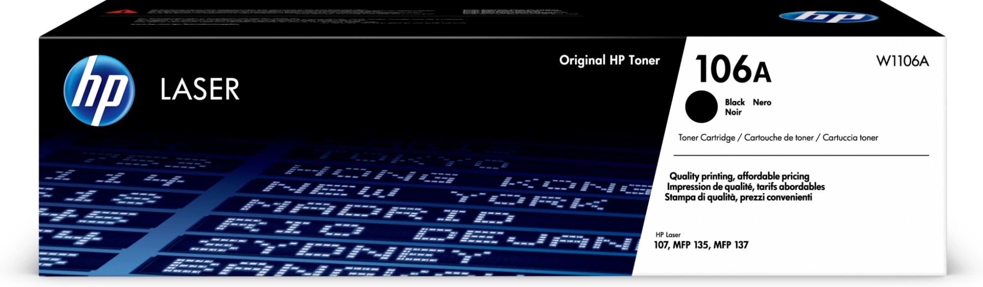 HP 106A Toner Cartridge - Black - Laser - 1000 Pages
